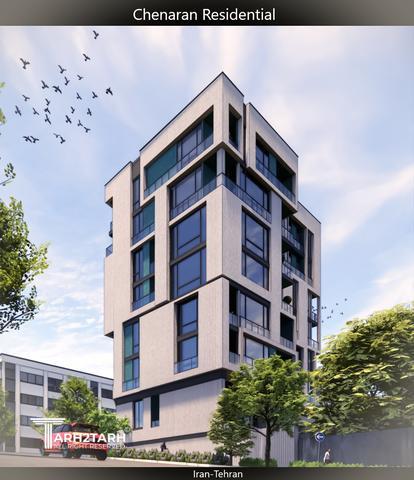 طراحی پلان و نما و روف گاردن چناران