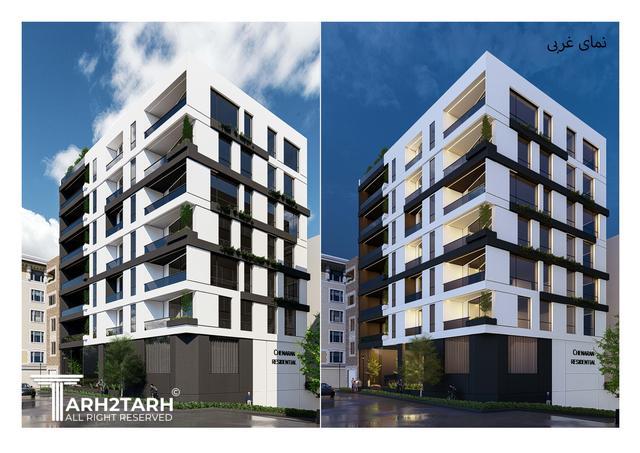 طراحی پلان و نما و روف گاردن چناران