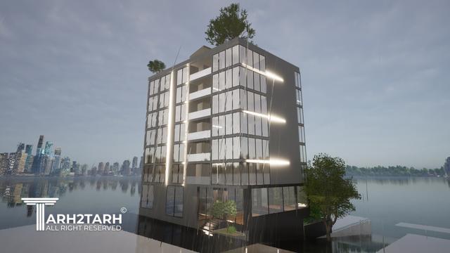 طراحی پلان و نما و روف گاردن چناران