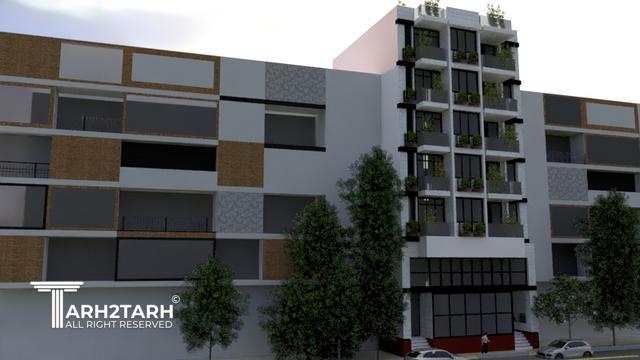 طراحی پلان و نما ساختمان مسکونی رادو