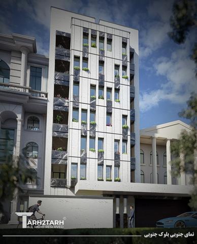 طراحی پلان و نما ساختمان مسکونی رادو