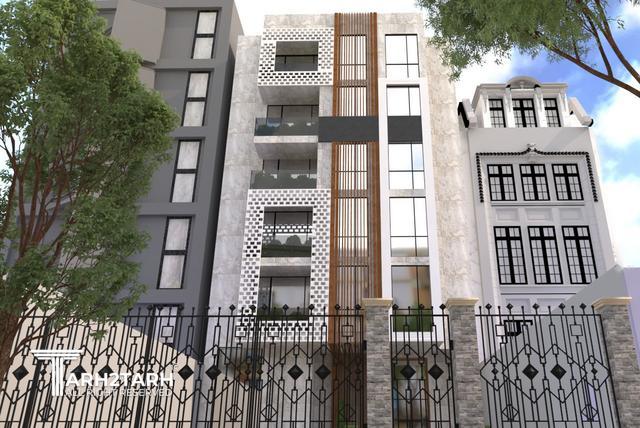 طراحی پلان و نما ساختمان مسکونی رادو