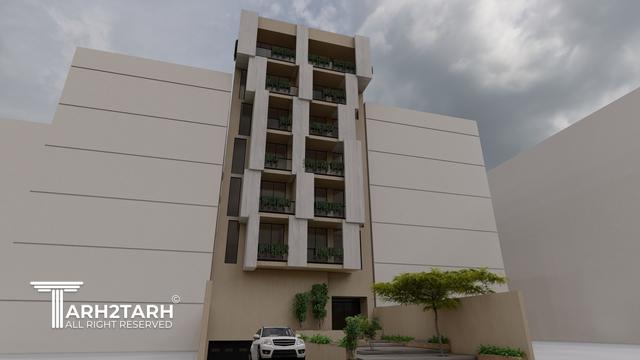 طراحی پلان و نما ساختمان مسکونی رادو