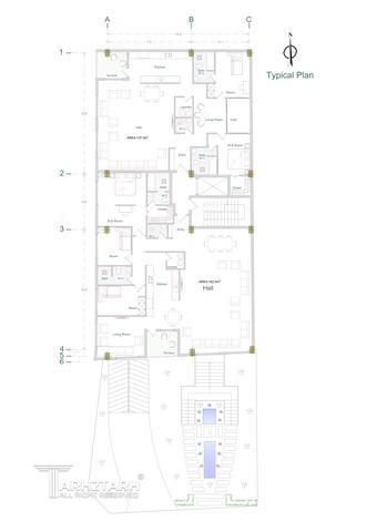 طراحی پلان ساختمان مسکونی دولت-1