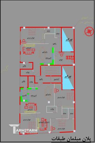 طراحی پلان ساختمان مسکونی دولت-1