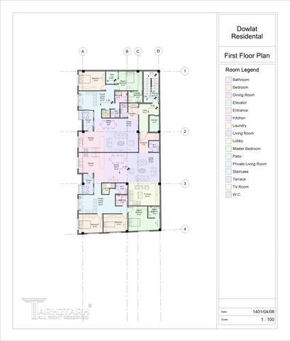 طراحی پلان ساختمان مسکونی دولت-1