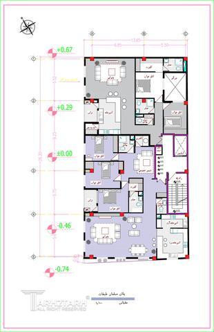 طراحی پلان ساختمان مسکونی دولت-1