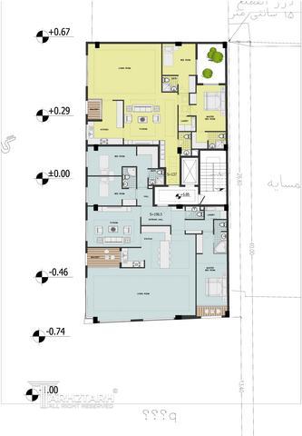 طراحی پلان ساختمان مسکونی دولت-1