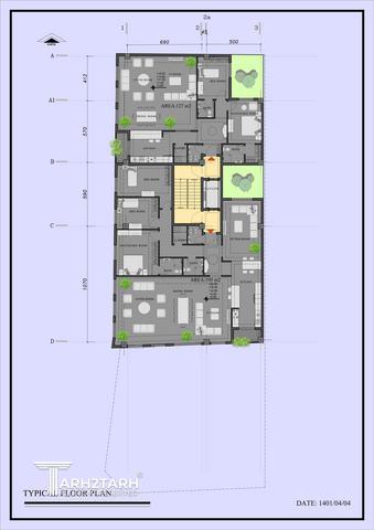 طراحی پلان ساختمان مسکونی دولت-1