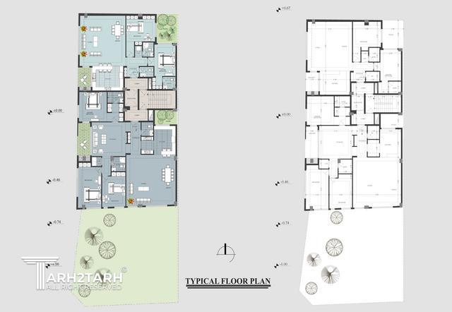 طراحی پلان ساختمان مسکونی دولت-1