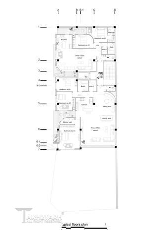 طراحی پلان ساختمان مسکونی دولت-1