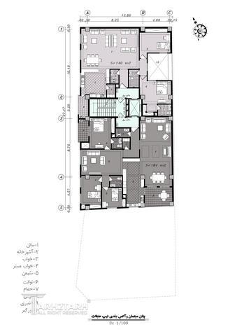 طراحی پلان ساختمان مسکونی دولت-1