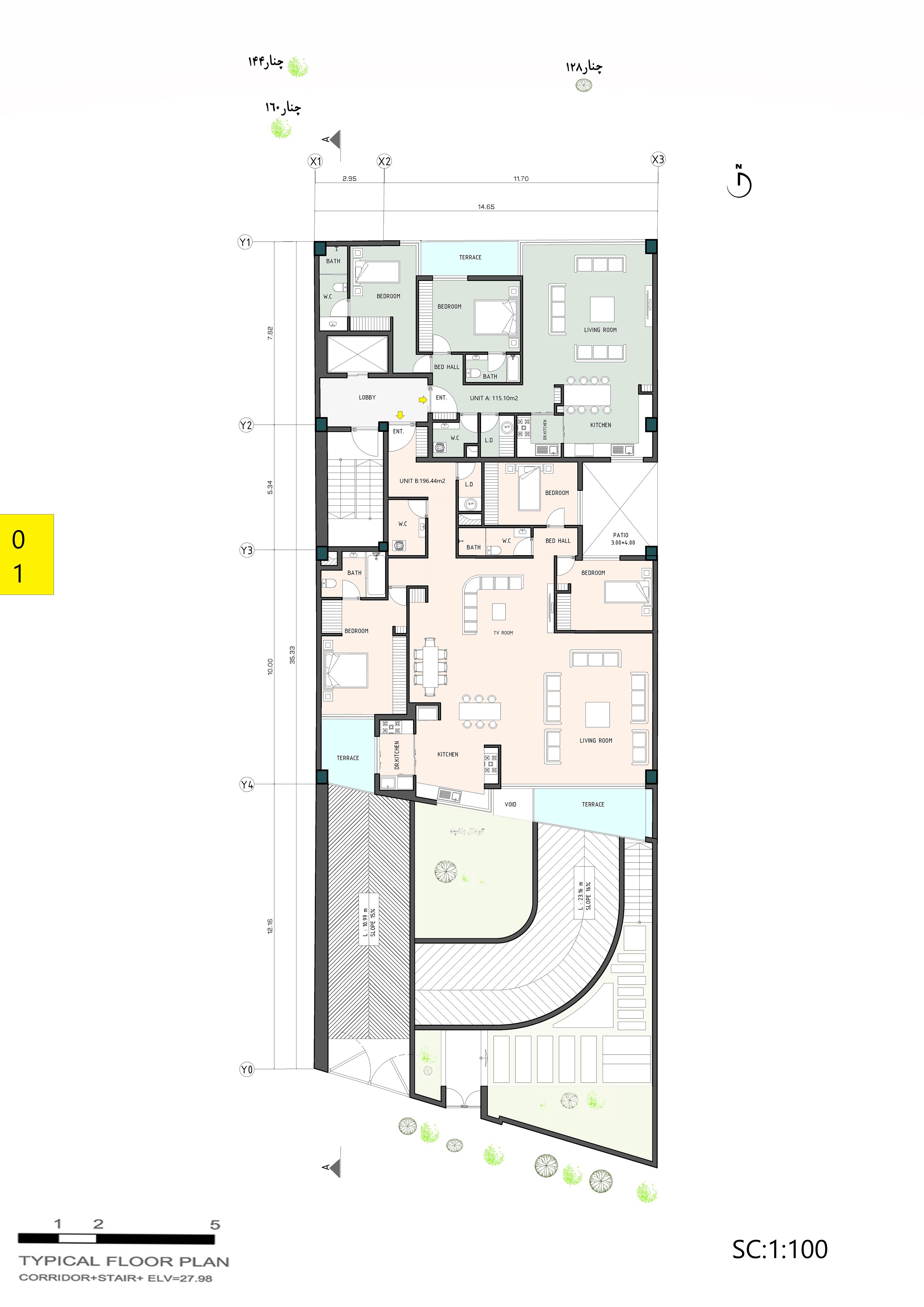 طراحی پلان و نما پروژه هدیش دو