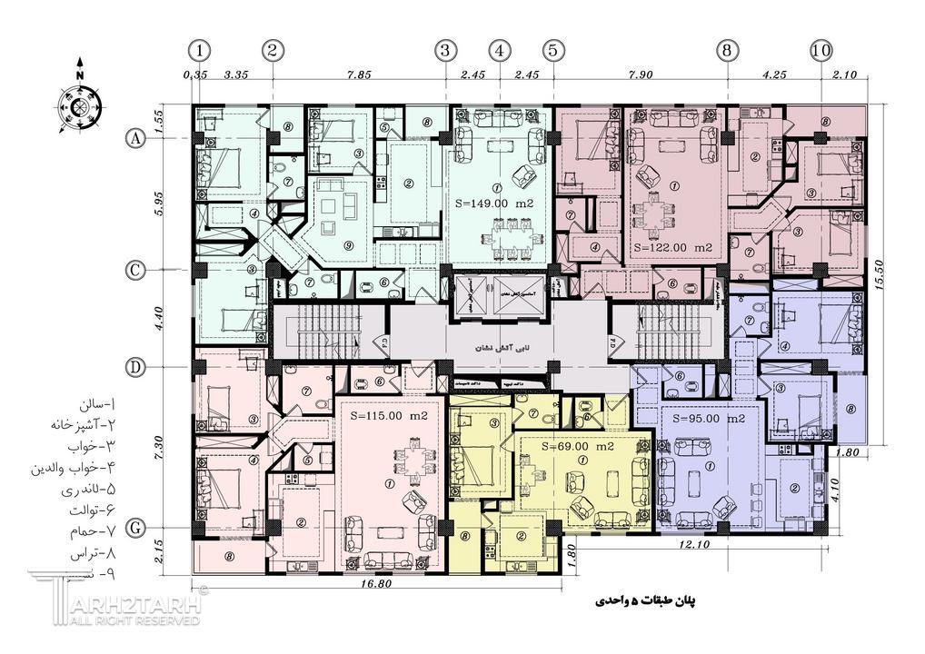 مسابقه طراحی پلان مجتمع مسکونی تهرانسر