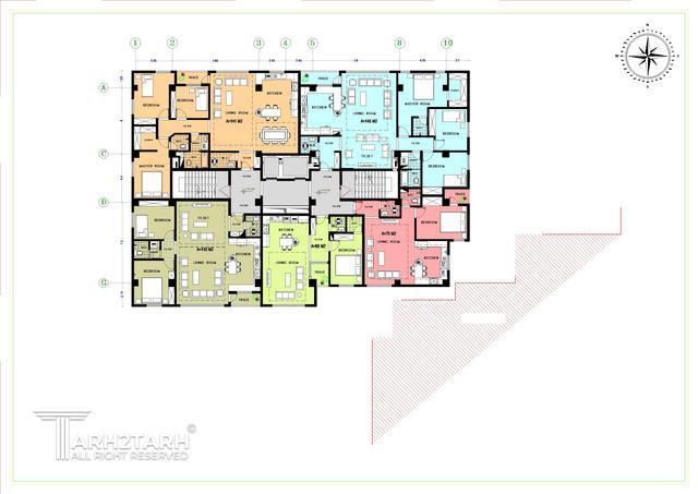 طراحی پلان مجتمع مسکونی تهرانسر