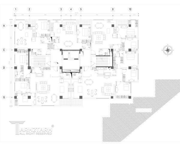 طراحی پلان مجتمع مسکونی تهرانسر