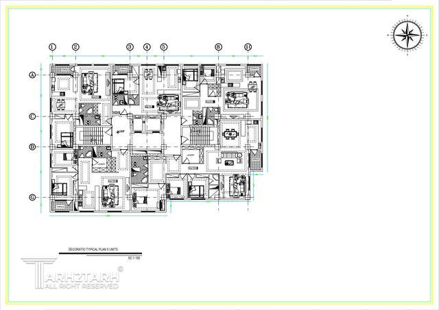 طراحی پلان مجتمع مسکونی تهرانسر