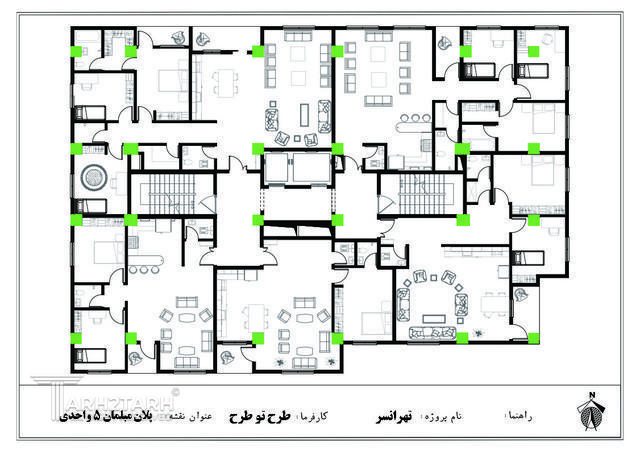 طراحی پلان مجتمع مسکونی تهرانسر
