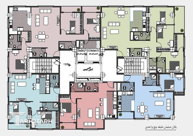 طراحی پلان مجتمع مسکونی تهرانسر