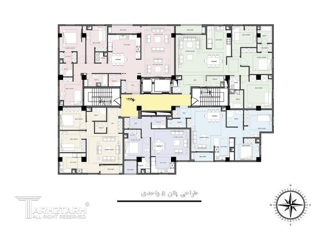 طراحی پلان مجتمع مسکونی تهرانسر