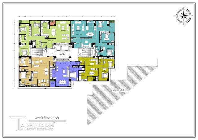 طراحی پلان مجتمع مسکونی تهرانسر