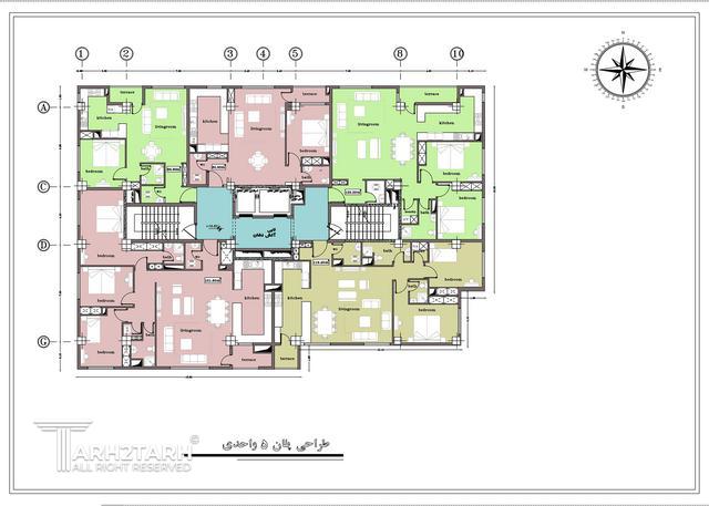 طراحی پلان مجتمع مسکونی تهرانسر