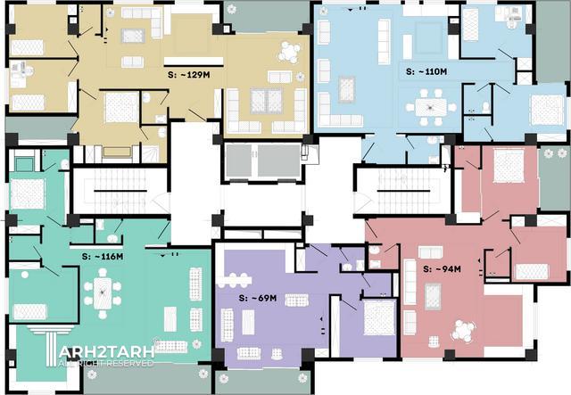 طراحی پلان مجتمع مسکونی تهرانسر