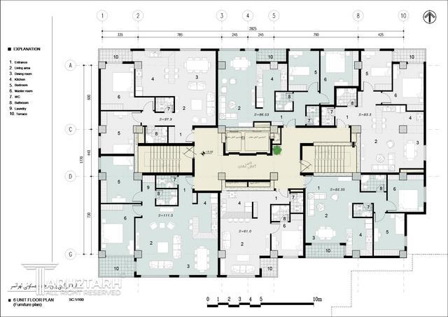 طراحی پلان مجتمع مسکونی تهرانسر