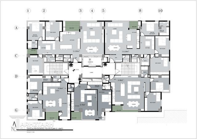 طراحی پلان مجتمع مسکونی تهرانسر