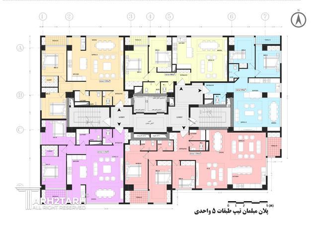 طراحی پلان مجتمع مسکونی تهرانسر