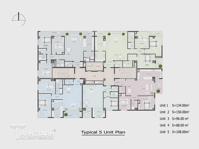طراحی پلان مجتمع مسکونی تهرانسر