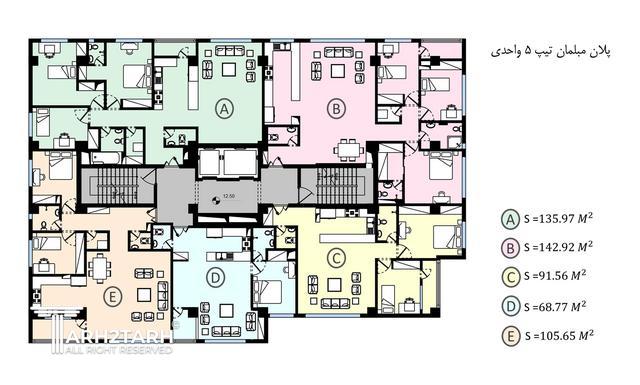 طراحی پلان مجتمع مسکونی تهرانسر