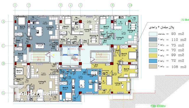 طراحی پلان مجتمع مسکونی تهرانسر