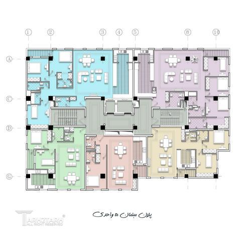 طراحی پلان مجتمع مسکونی تهرانسر