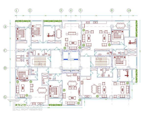 طراحی پلان مجتمع مسکونی تهرانسر