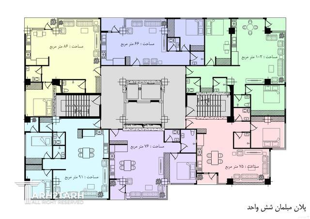 طراحی پلان مجتمع مسکونی تهرانسر