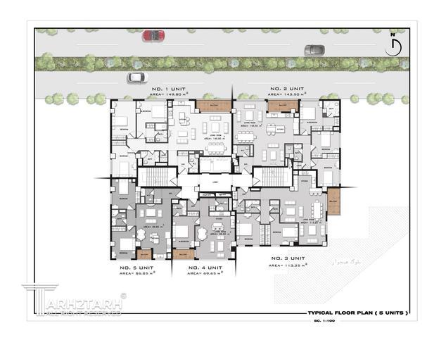 طراحی پلان مجتمع مسکونی تهرانسر