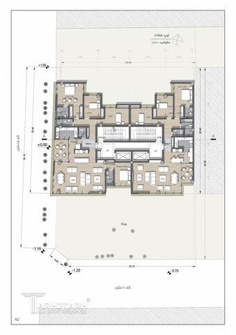 طراحی پلان ساختمان رز (گلستان جنوبی)