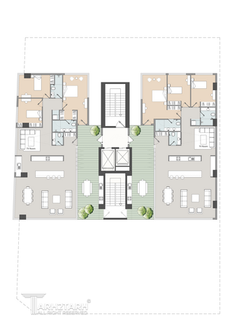 طراحی پلان ساختمان رز (گلستان جنوبی)