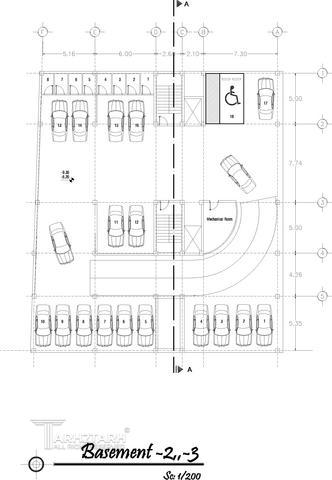 طراحی پلان ساختمان رز (گلستان جنوبی)
