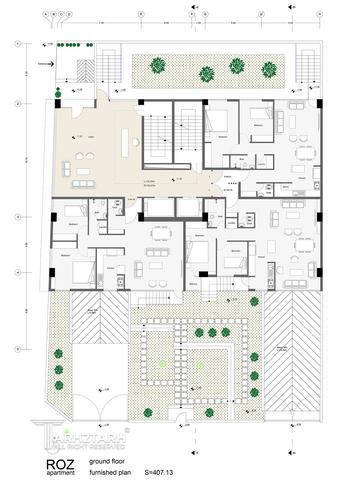 طراحی پلان ساختمان رز (گلستان جنوبی)