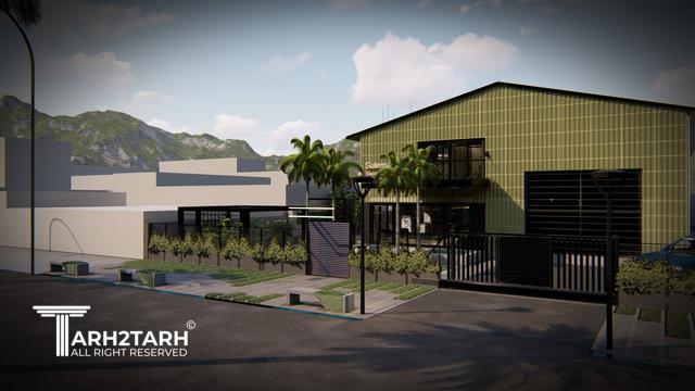 طراحی پلان،  نما و داخلی سوله مارکت