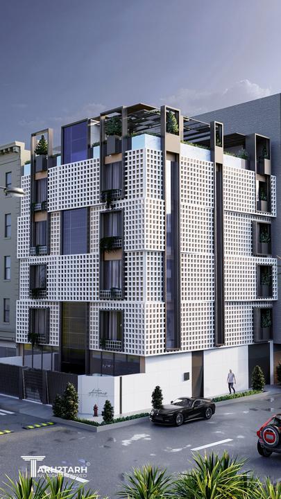 طراحی نما و داخلی ساختمان مسکونی سبز آرتمیس