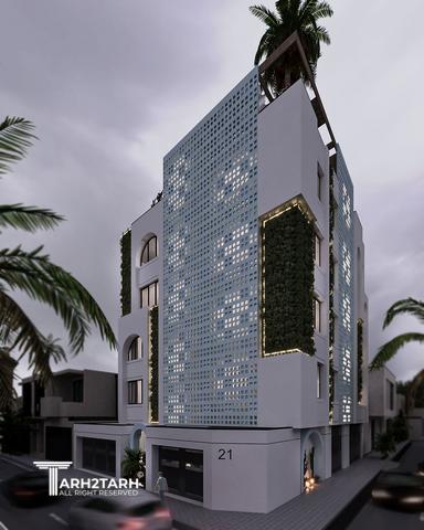 طراحی نما و داخلی ساختمان مسکونی سبز آرتمیس