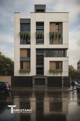 طراحی نما و داخلی ساختمان مسکونی سبز آرتمیس