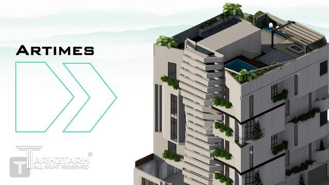 طراحی نما و داخلی ساختمان مسکونی سبز آرتمیس