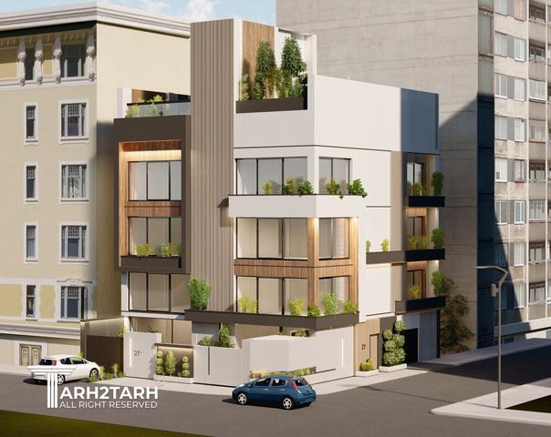 طراحی نما و داخلی ساختمان مسکونی سبز آرتمیس