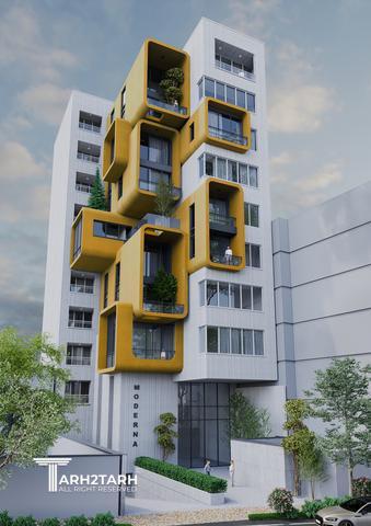 طراحی ساختمان مسکونی مدرنا