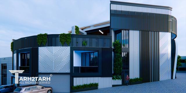 طراحی پلان و نمای ساختمان تجاری واژار(سبک سنتی ایرانی)