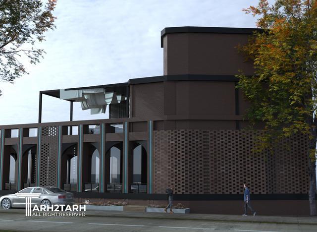 طراحی پلان و نمای ساختمان تجاری واژار(سبک سنتی ایرانی)